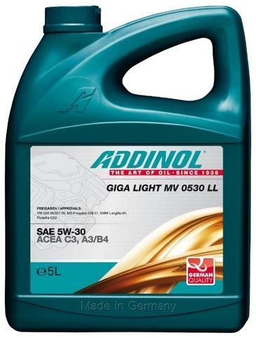 Отзывы ADDINOL Giga Light MV 0530 LL SAE 5W-30 5 л