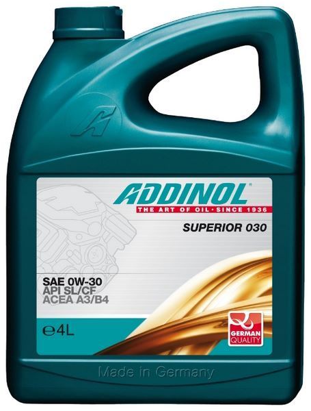 Отзывы ADDINOL Superior 030 SAE 0W-30 4 л