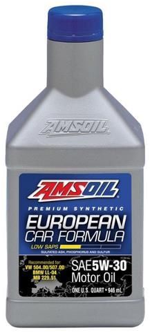 Отзывы AMSOIL European Car Formula Low-SAPS Synthetic Motor Oil 5W-30 0.946 л