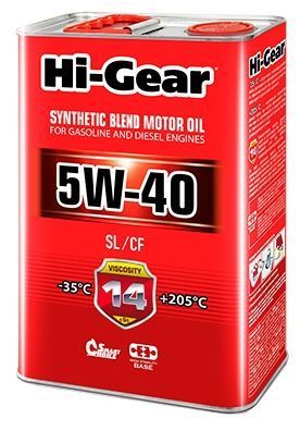 Отзывы Hi-Gear 5W-40 SL/CF 4 л