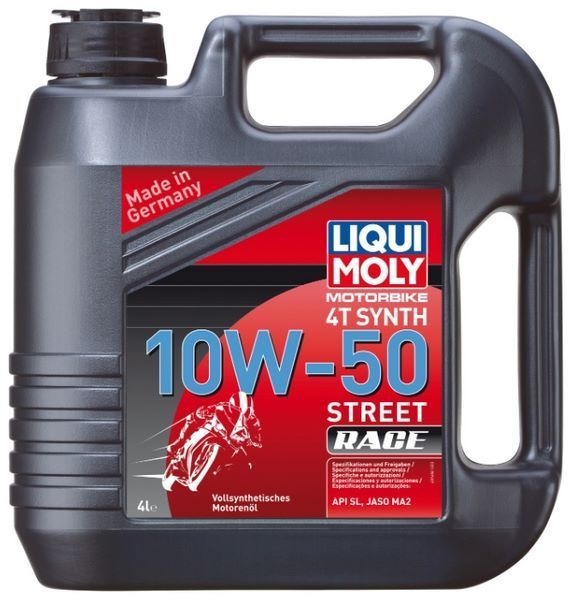 Отзывы LIQUI MOLY Motorbike 4T Synth Street Race 10W-50 4 л