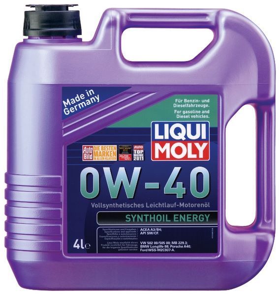 Отзывы LIQUI MOLY Synthoil Energy 0W-40 4 л