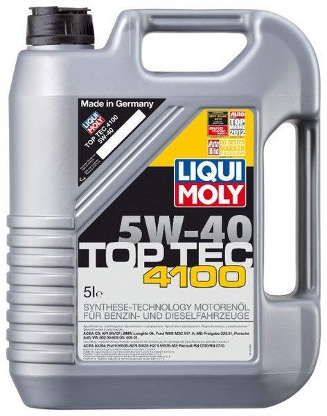 Отзывы LIQUI MOLY Top Tec 4100 5W-40 5 л