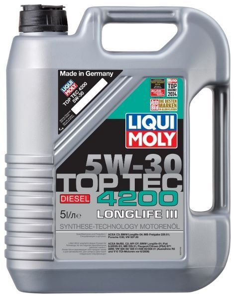 Отзывы LIQUI MOLY Top Tec 4200 Diesel 5W-30 5 л