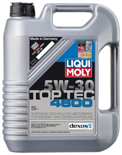 Отзывы LIQUI MOLY Top Tec 4600 5W-30 5 л