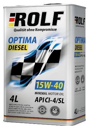 Отзывы ROLF Оptima Diesel 15W-40 CI-4/SL 4 л