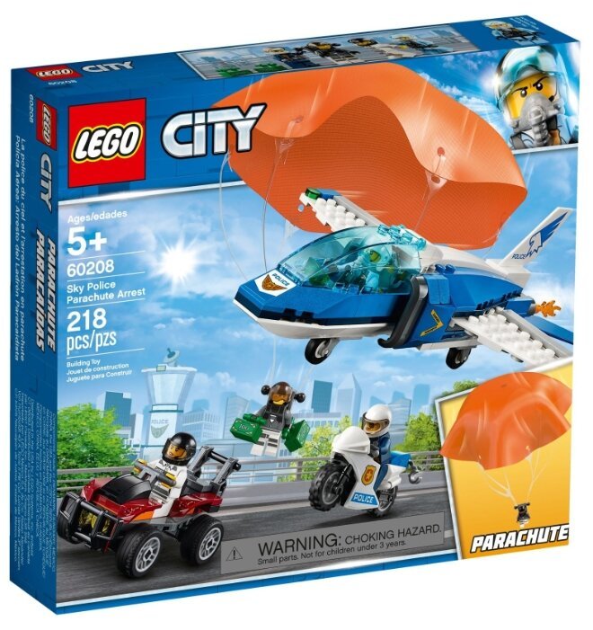 Отзывы LEGO City 60208 Воздушная полиция: арест парашютиста