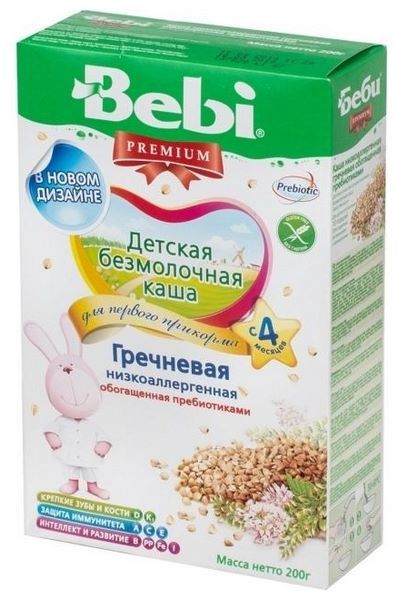 Отзывы Bebi Безмолочная гречневая гипоаллергенная (с 4 месяцев) 200 г