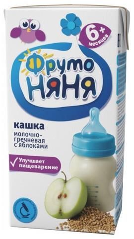 Отзывы ФрутоНяня Молочная гречневая с яблоком (с 6 месяцев) 200 мл