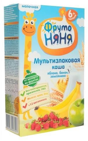 Отзывы ФрутоНяня Молочная мультизлаковая яблоко, банан, земляника (с 6 месяцев) 200 г