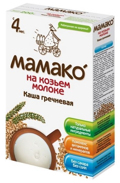 Отзывы МАМАКО Молочная гречневая на козьем молоке (с 4 месяцев) 200 г