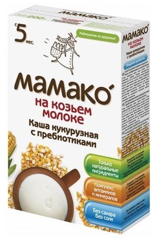 Отзывы МАМАКО Молочная кукурузная на козьем молоке с пребиотиками (с 5 месяцев) 200 г