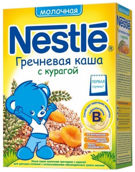 Отзывы Nestlé Молочная гречневая с курагой (с 5 месяцев) 250 г