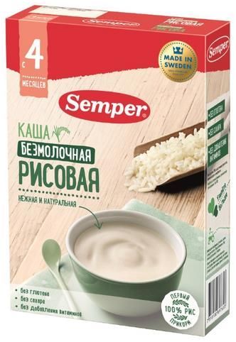 Отзывы Semper Безмолочная рисовая (с 4 месяцев) 180 г