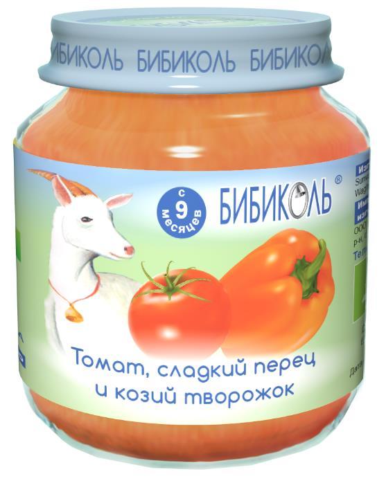 Отзывы БИБИКОЛЬ томат, сладкий перец и козий творожок (с 9 месяцев) 125 г, 1 шт