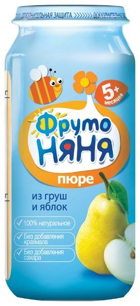 Отзывы ФрутоНяня Из груш и яблок (с 5 месяцев) 250 г, 12 шт.