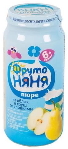 Отзывы ФрутоНяня Из яблок и груш со сливками (с 6 месяцев) 250 г