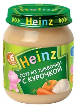 Отзывы Heinz Соте из тыковки с курочкой (с 6 месяцев) 120 г