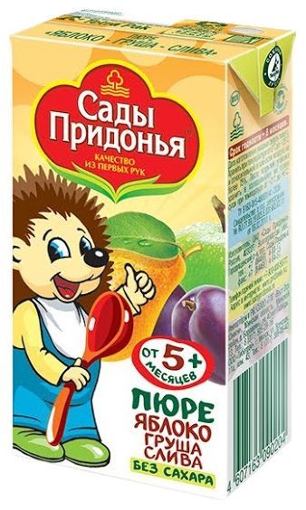 Отзывы Сады Придонья Яблоко, груша, слива (c 5 месяцев) Tetra Pak 125 г