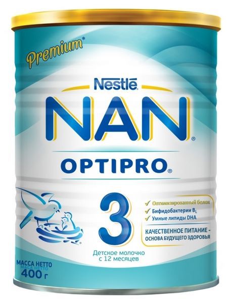 Отзывы NAN (Nestlé) 3 Optipro (с 12 месяцев) 400 г