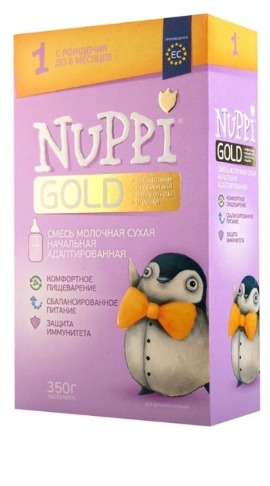 Отзывы Nuppi Gold 1 в коробке (с рождения до 6 месяцев) 350 г