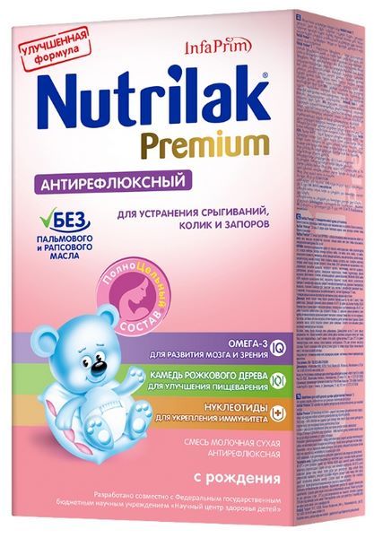 Отзывы Nutrilak (InfaPrim) Premium антирефлюксный (с рождения) 350 г