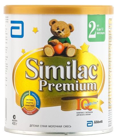 Отзывы Similac (Abbott) Premium 2 (от 6 до 12 месяцев) 400 г