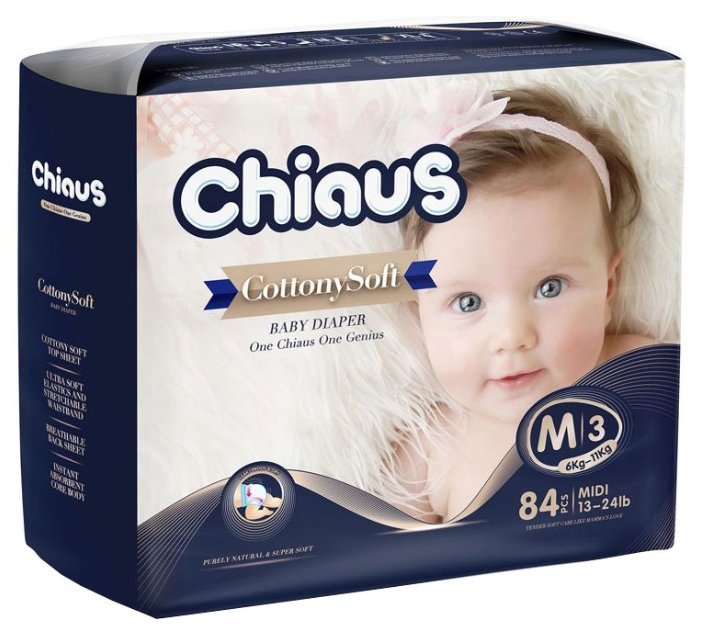 Отзывы Chiaus подгузники Cottony Soft M (6-11 кг) 84 шт.