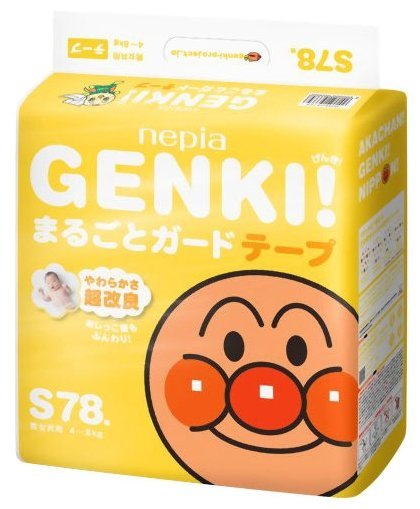 Отзывы Genki подгузники S (4-8 кг) 78 шт.