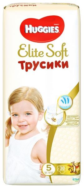 Отзывы Huggies Elite Soft трусики 5 (12-17 кг) 38 шт.