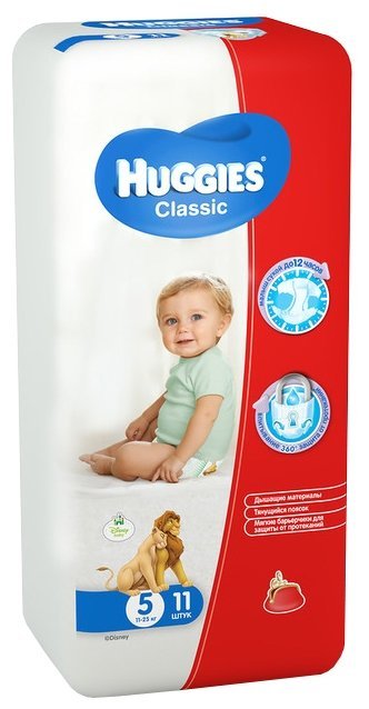 Отзывы Huggies подгузники Classic 5 (11-25 кг) 11 шт.