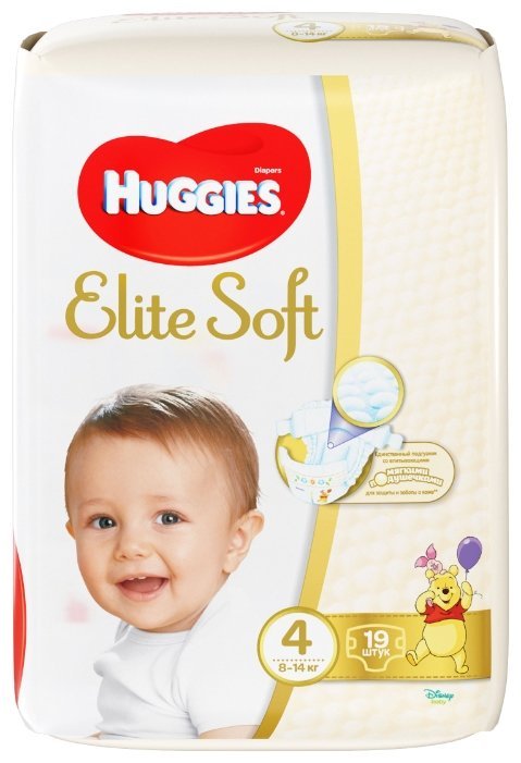 Отзывы Huggies подгузники Elite Soft 4 (8-14 кг) 19 шт.