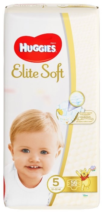 Отзывы Huggies подгузники Elite Soft 5 (12-22 кг) 56 шт.