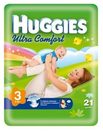 Отзывы Huggies подгузники Ultra Comfort 3 (5-9 кг) 21 шт.