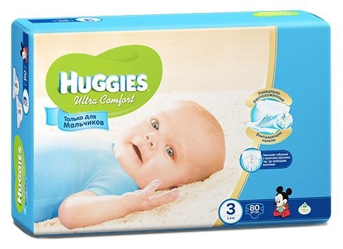 Отзывы Huggies подгузники Ultra Comfort для мальчиков 3 (5-9 кг) 80 шт.