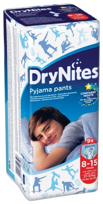 Отзывы Huggies трусики DryNites для мальчиков 8-15 (27-57 кг) 9 шт.