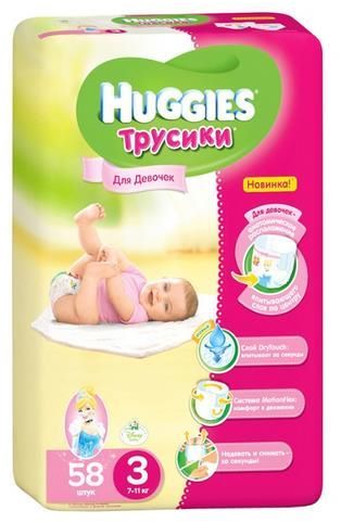 Отзывы Huggies трусики для девочек 3 (7-11 кг)