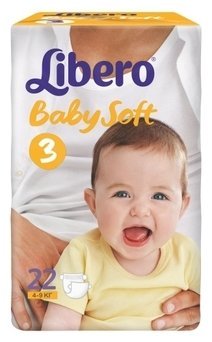 Отзывы Libero подгузники Baby Soft 3 (4-9 кг) 22 шт.