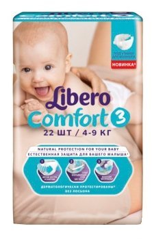 Отзывы Libero подгузники Comfort 3 (4-9 кг) 22 шт.