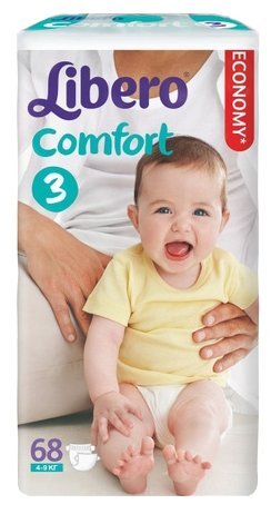 Отзывы Libero подгузники Comfort 3 (4-9 кг) 68 шт.