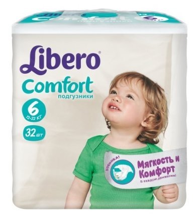 Отзывы Libero подгузники Comfort 6 (12-22 кг) 32 шт.