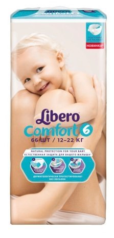 Отзывы Libero подгузники Comfort 6 (12-22 кг) 66 шт.