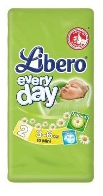 Отзывы Libero подгузники Everyday 2 (3-6 кг) 10 шт.