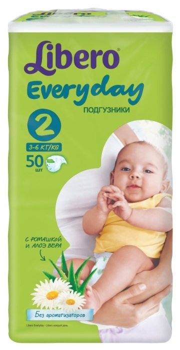 Отзывы Libero подгузники Everyday 2 (3-6 кг) 50 шт.