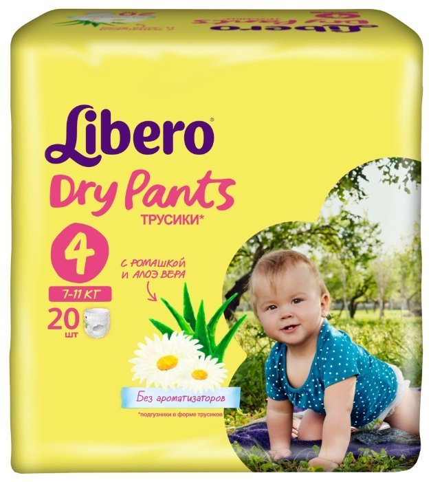 Отзывы Libero трусики Dry Pants 4 (7-11 кг) 20 шт.