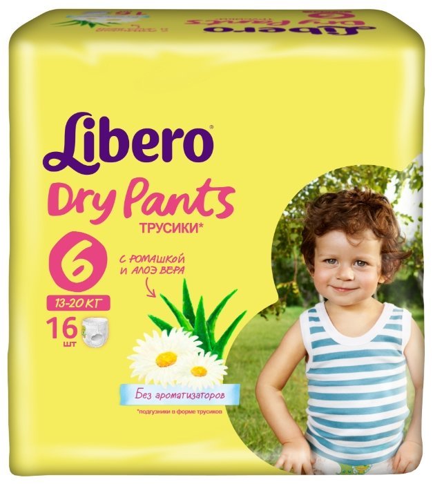 Отзывы Libero трусики Dry Pants 6 (13-20 кг) 16 шт.