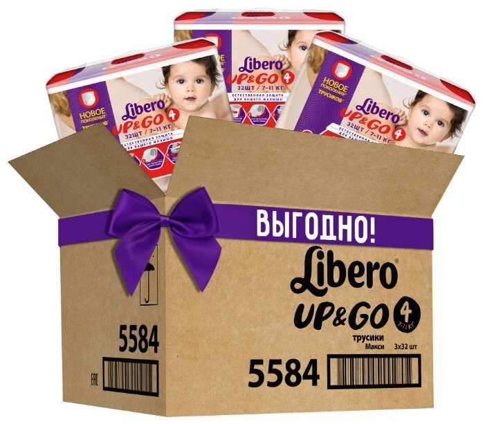 Отзывы Libero трусики Up & Go 4 (7-11 кг) 96 шт.