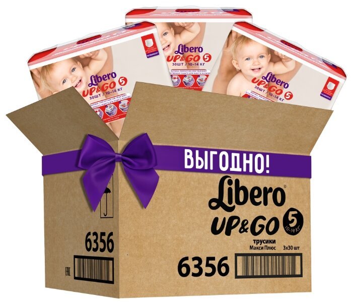 Отзывы Libero трусики Up & Go 5 (10-14 кг) 90 шт.