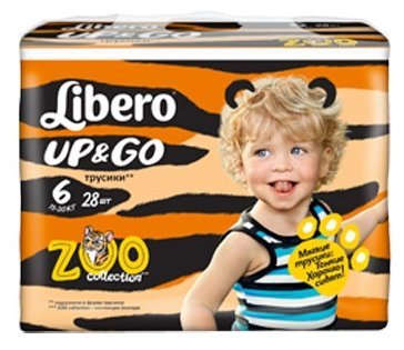 Отзывы Libero трусики Up & Go Zoo Collection 6 (13-20 кг) 28 шт.