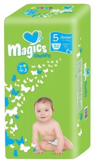 Отзывы Magics подгузники Flexidry 5 (11-25 кг) 52 шт.